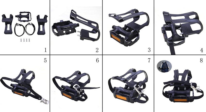 Leadrise1 Pair Nylon Cycling MTB Road Mountain Bike Bicycle Pedal Toe Clip Strap Belts - Image 5