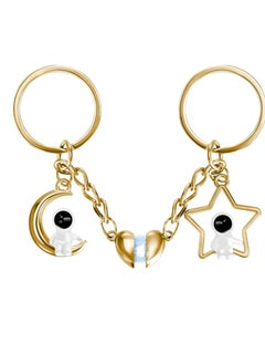 2Pcs Couple keychain, Key Chains, Magnetic keychain, Long Distance Relationship Keepsake, Keychains For Women Men Girls, Rings Gifts