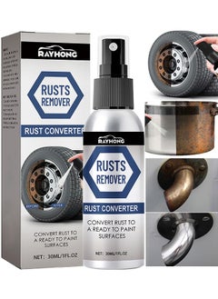 RAYHONG Multifunctional Rusts Remover Spray For Metal And Cars, Effective Anti Rust Conversion Agent, Fast Acting Rust Converter For Iron And Steel, Anti Rust Inhibitor Derusting Spray, 30ML  - Image 1