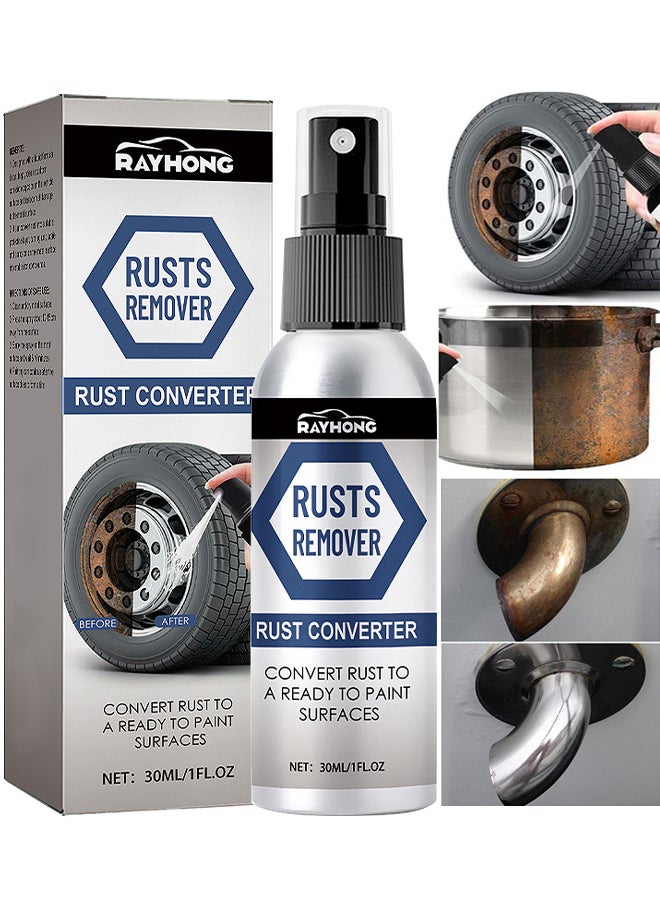 RAYHONG - Multifunctional Rusts Remover Spray For Metal And Cars, Effective Anti Rust Conversion Agent, Fast Acting Rust Converter For Iron And Steel, Anti Rust Inhibitor Derusting Spray, 30ML - Image 1