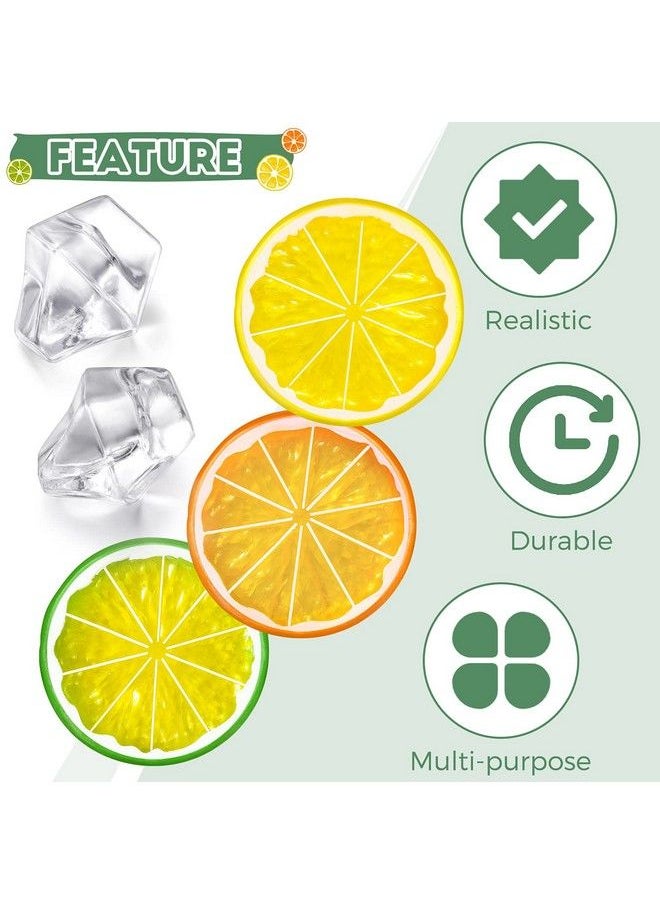 Canlierr 300 Pieces Clear Fake Crushed Ice Cubes Rocks And 20 Pieces Simulation Lemon Slices Artificial Fruits And Acrylic Diamonds Clear Ice For Vase Fillers Table Centerpiece Decor Wedding (2 X 0.4 Inch)  - Image 3