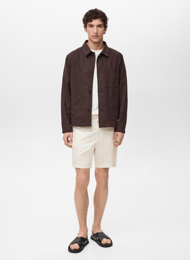 Mango Man Slim-Fit Fluid Bermuda Shorts  - Image 4