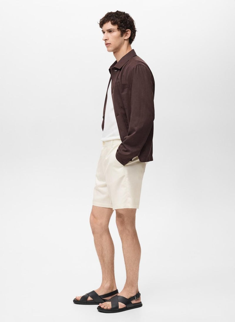 Mango Man Slim-Fit Fluid Bermuda Shorts  - Image 3