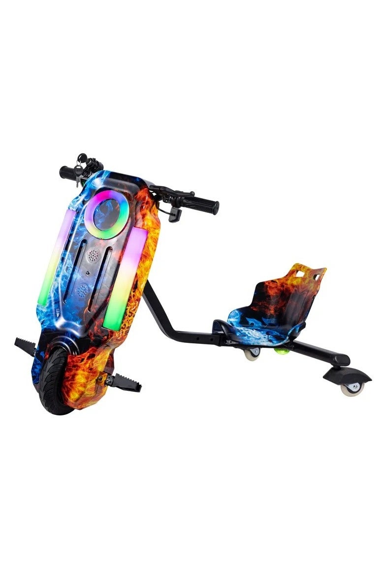 Fire & Ice Electric Drift Scooter for Kids – 3-Wheel Ride-on with RGB Lights, Music & 360° Spin | Ultimate Fun Ride - Image 1