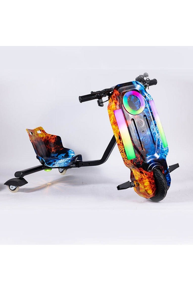 Fire & Ice Electric Drift Scooter for Kids – 3-Wheel Ride-on with RGB Lights, Music & 360° Spin | Ultimate Fun Ride - Image 2