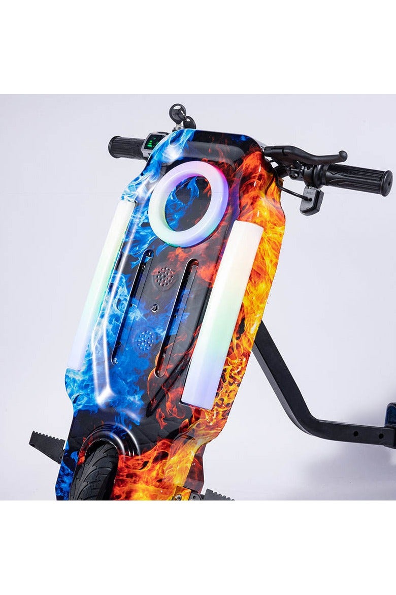 Fire & Ice Electric Drift Scooter for Kids – 3-Wheel Ride-on with RGB Lights, Music & 360° Spin | Ultimate Fun Ride - Image 3