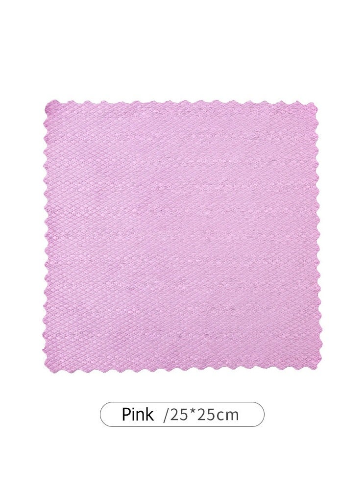 3-Piece Set Of Fish Scale Ultra-Fine Fiber Cloth, 25 * 25cm, Nano Level Non-Woven Fabric, Suitable For Glass, Windows, Mirrors, Screens, Kitchens  - Image 1