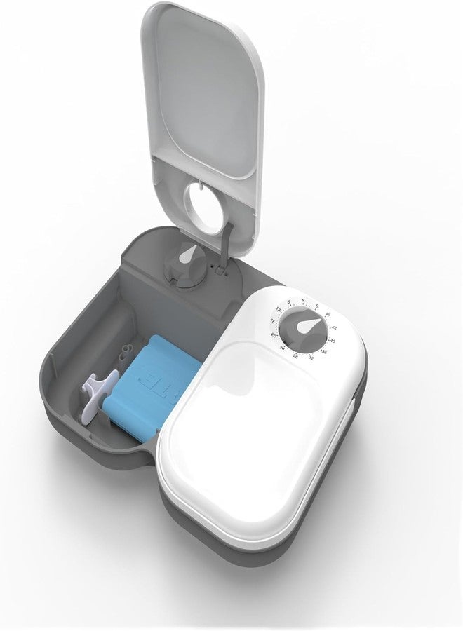 Portible Automatic 2 in 1 Water and Food Pet Feeder | Pets Food Dispenser Bowl, Programmable Timer Set | Anti-bite Cable for Cats | Automatic Pet Feeder for Cats and Small Dogs with Ice Pack - Image 3