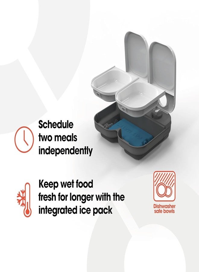 Portible Automatic 2 in 1 Water and Food Pet Feeder | Pets Food Dispenser Bowl, Programmable Timer Set | Anti-bite Cable for Cats | Automatic Pet Feeder for Cats and Small Dogs with Ice Pack - Image 4