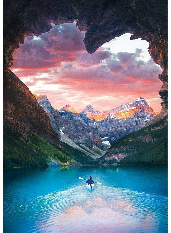 بافلو جايمز ألعاب بافالو - اتبع قلبك - أحجية الصور المقطوعة من 500 قطعة، أزرق، بني، برتقالي، وردي، 21.25 بوصة طول × 15 بوصة عرض - Image 2