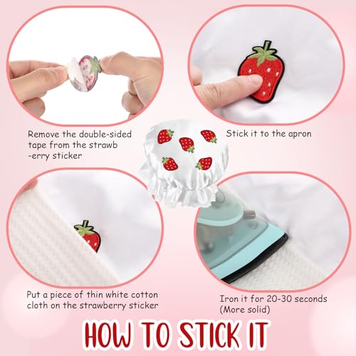 Coume 7 Pcs Strawberry Cake Costume Women Halloween Sweety Berry Accessories for Women Adult Halloween Cosplay Dress up Party(Strawberry Style) - Image 4