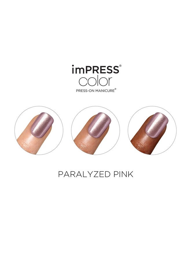 Impress Press No Glue Mani Press On Nails, Color, 'Champagne Pink', Pink, Short Size, Squoval Shape, Includes 30 Nails, Prep Pad, Instructions Sheet, 1 Manicure Stick, 1 Mini File - Image 4