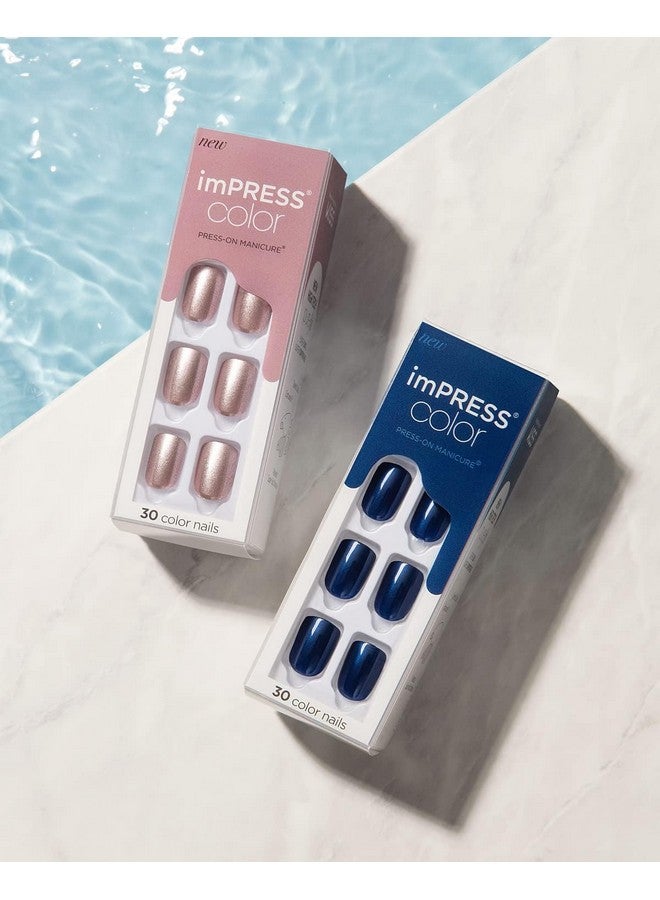 Impress Press No Glue Mani Press On Nails, Color, 'Champagne Pink', Pink, Short Size, Squoval Shape, Includes 30 Nails, Prep Pad, Instructions Sheet, 1 Manicure Stick, 1 Mini File - Image 5