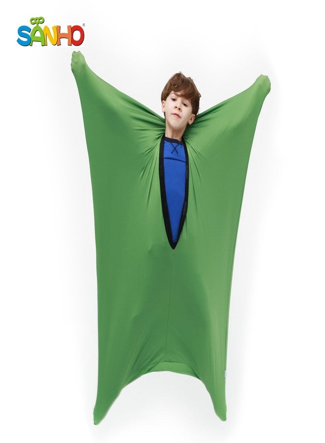 SANHO Dynamic Movement Sensory Sock Body Sock,Small,3-5 Years, 40" H x 27" W,Good for Height:30"-41",for Sensory Processing Disorders,Updated Version,Olive Green - Image 1
