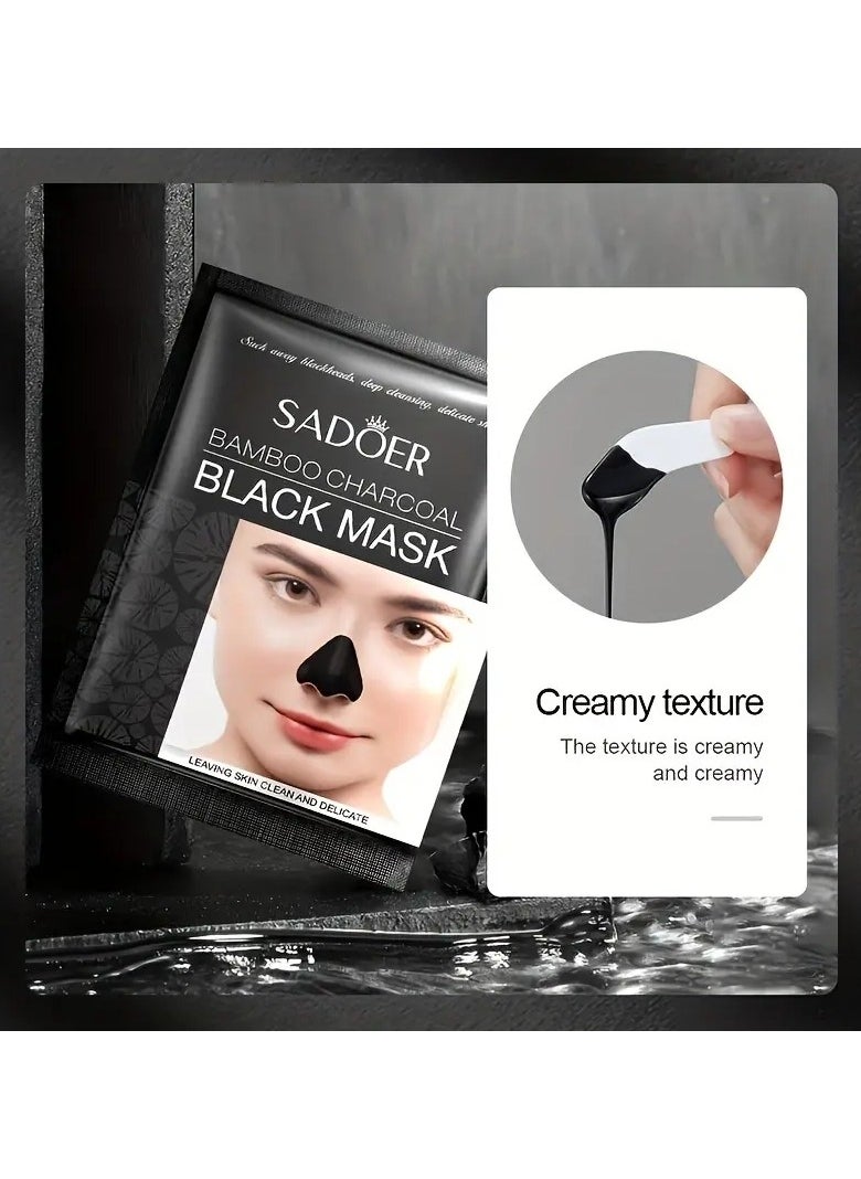 SADOER 30 Pieces Of Bamboo Charcoal Blackhead Nose Patch Nose Mask Deep Cleansing Nose Pores Remove Blackheads Refining Pores  - Image 4