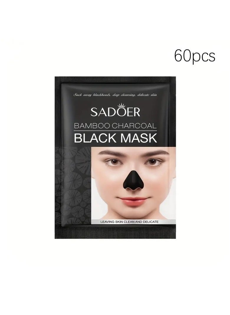 SADOER 30 Pieces Of Bamboo Charcoal Blackhead Nose Patch Nose Mask Deep Cleansing Nose Pores Remove Blackheads Refining Pores  - Image 5