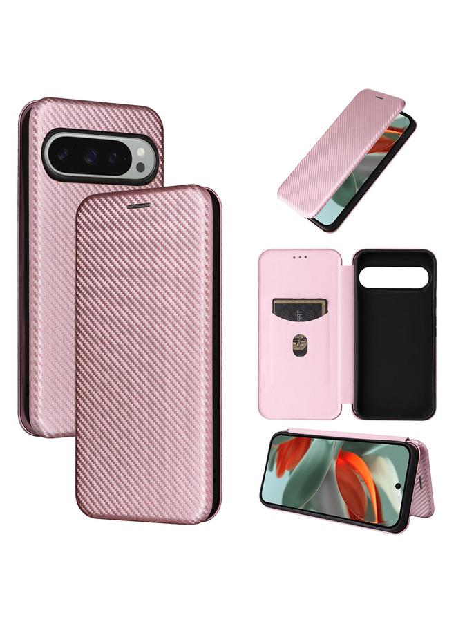 Zaboon Case For Google Pixel 10 Pro XL 5G Global Carbon Fiber Texture Flip Leather Phone Case - Image 1