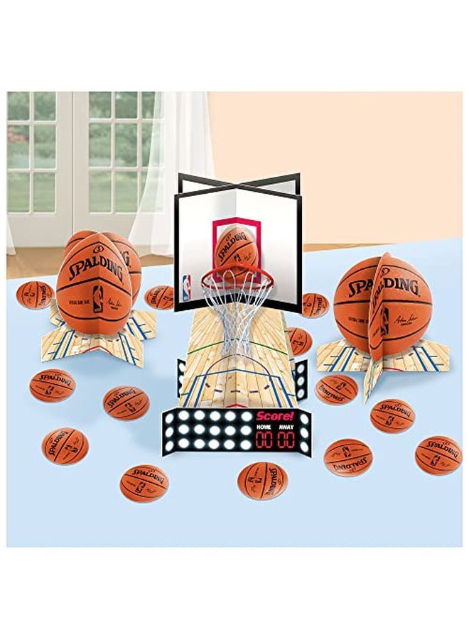 Amscan 23Piece Basketball Table Decorating Kit | Multicolor | 1 Pack 12 1/2" - Image 1