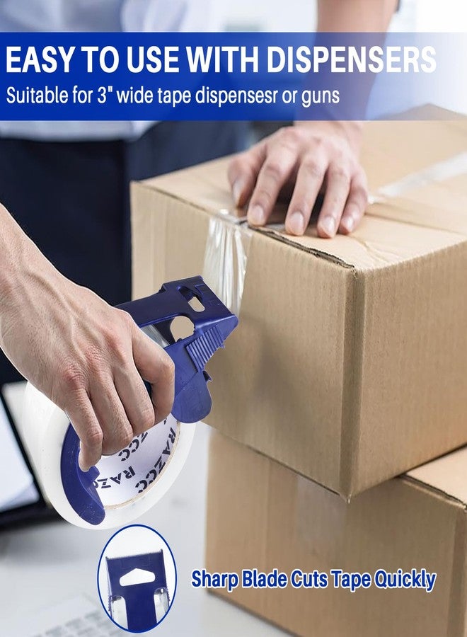 RAZCC Clear Packing Tape, 18 Rolls Heavy Duty Packaging Tape with Dispensers for Packing Shipping Moving and Sealing, Thicker Packing Tape-2" x 65 Yards Per Roll, 1170 Total Yards - Image 4