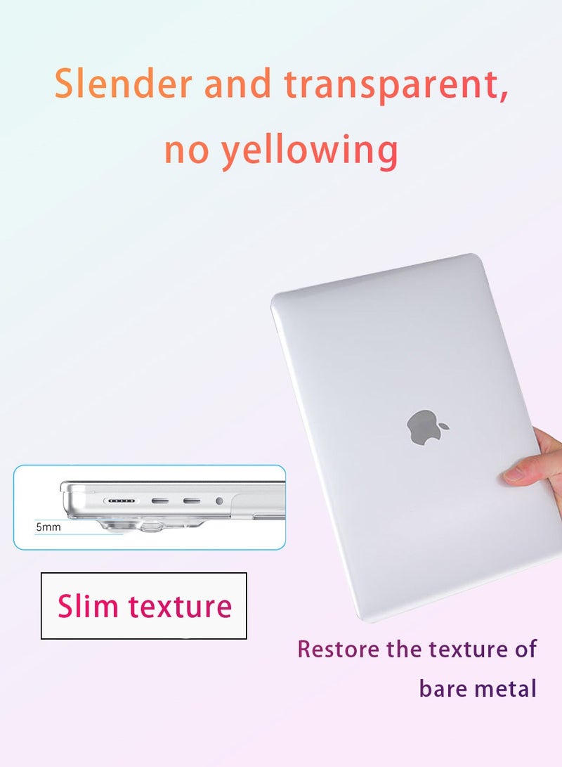 حافظة شفافة من الكريستال لجهاز Apple macbook Air مقاس 13.3 بوصة شفافة 2020 2019 2018 A1932 / A2179 / A2337 ، غلاف صلب بلاستيكي واقي - Image 2