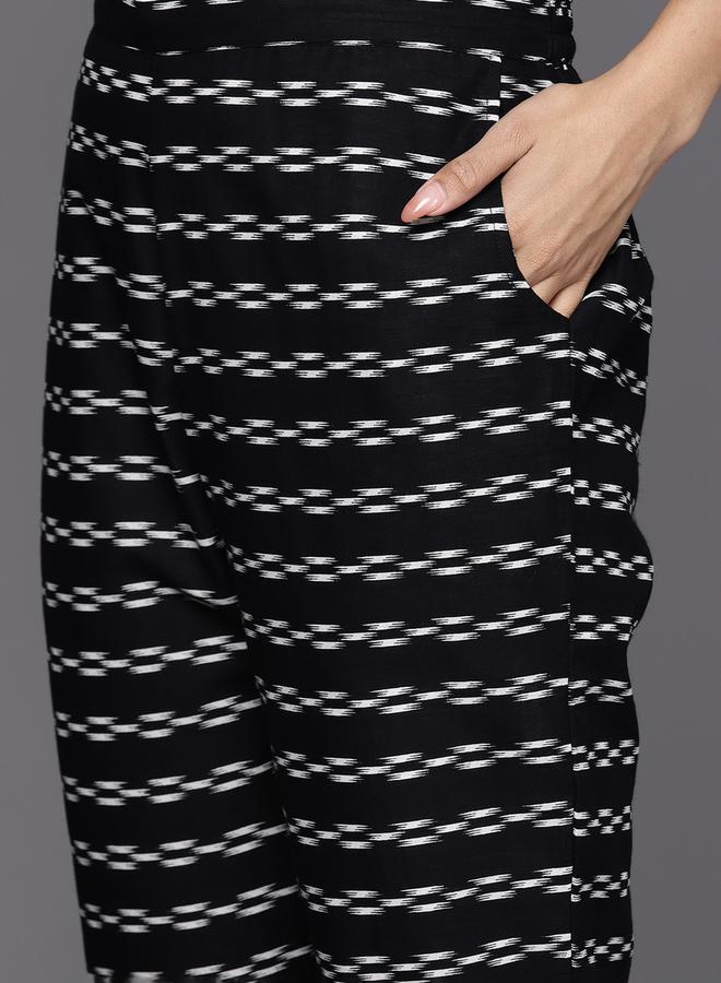 لباس ستايل: كورتا مطبوعة بالكامل بقصة مستقيمة مع بنطلون ودوباتا - Image 5