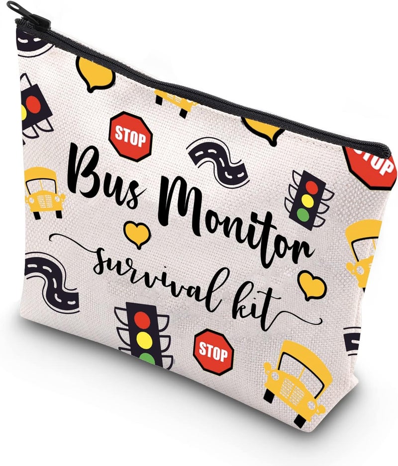 WCGXKO Bus Monitor Gift Bus Monitor Survival Kit Zipper Pouch Makeup Bag (Bus Monitor)