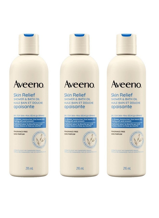 Aveeno Skin Relief Shower & Bath Oil - 10 oz - 3 pk - Image 1
