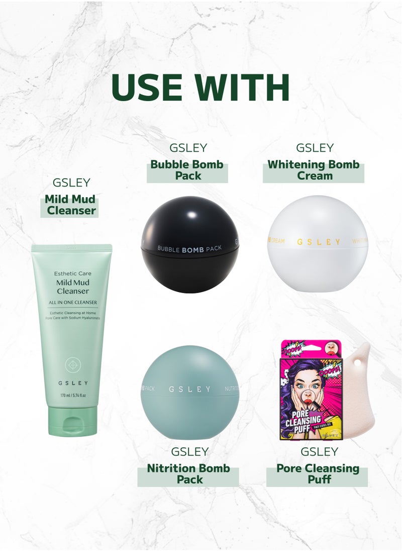 Mild Mud Cleanser Korea Beauty - Deep Foam Pore Cleanser Gentle Exfoliator with Natural Cooling Soothing COMPLEX S
