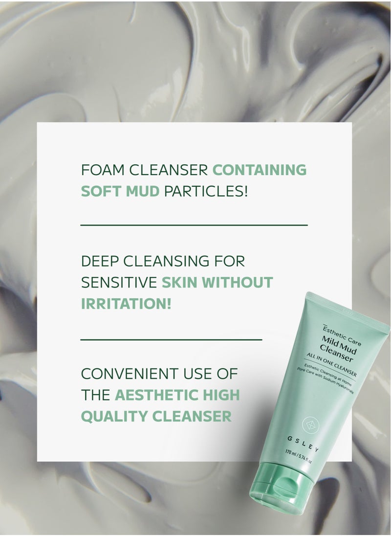 Mild Mud Cleanser Korea Beauty - Deep Foam Pore Cleanser Gentle Exfoliator with Natural Cooling Soothing COMPLEX S