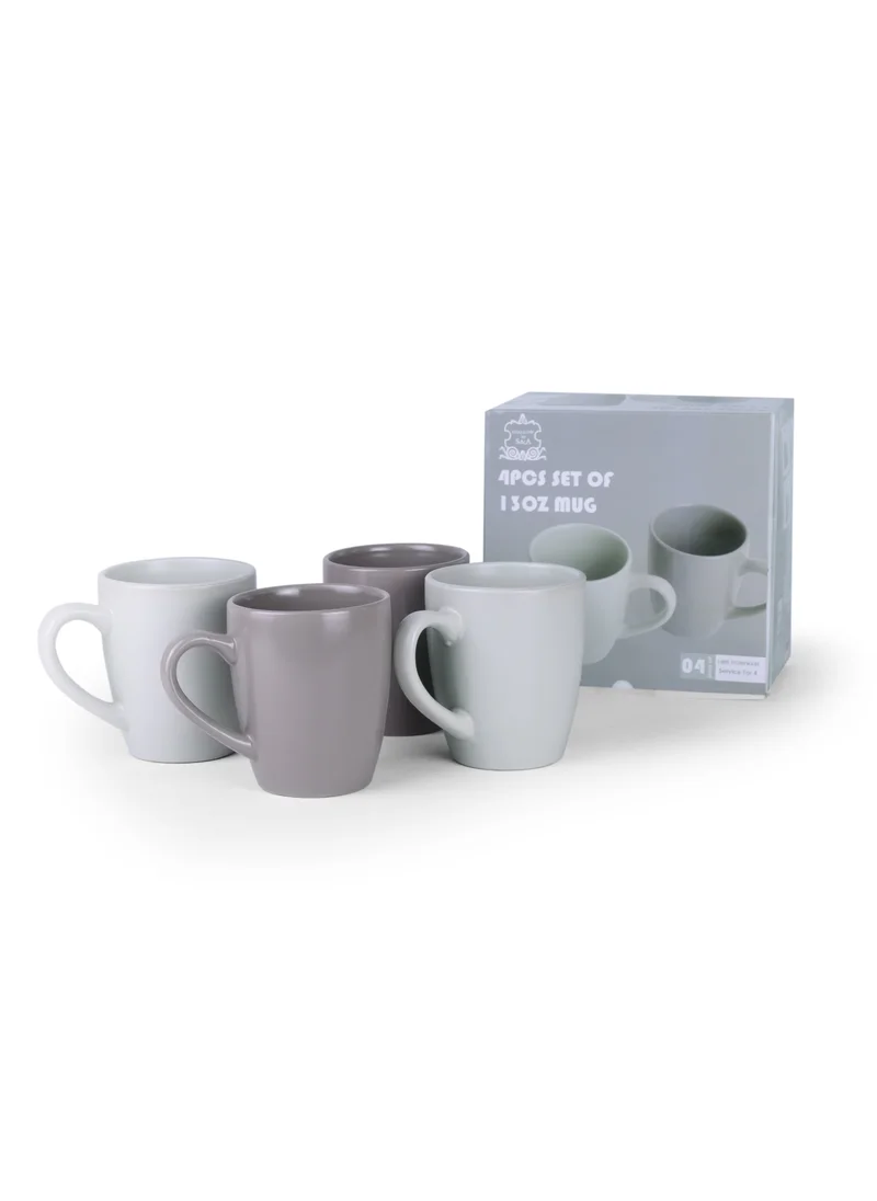 Shallow Shallow Nordic Stoneware Mug Set, 385ml, 4 Pieces