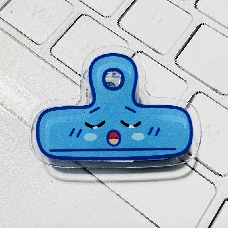 5 Pack Acrylic Mini Pp Clips Colorful Emoji Reusable Fun Decorative Stationery For Students Office Files Home Organization - Image 5
