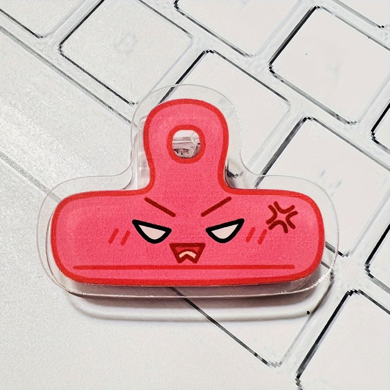 5 Pack Acrylic Mini Pp Clips Colorful Emoji Reusable Fun Decorative Stationery For Students Office Files Home Organization - Image 4