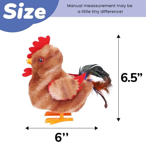Hopearl Walking Chicken Pet Crow Chick Interactive Electronic Plush Toy Farm Animals Animated Gifts for Toddlers Birthday Brown 8 - Image 5