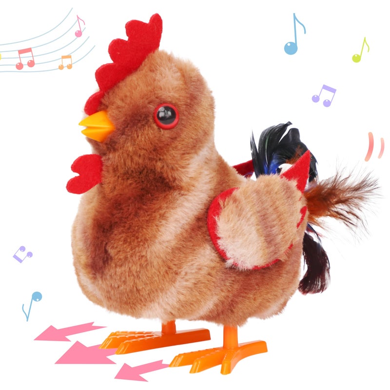 Hopearl Walking Chicken Pet Crow Chick Interactive Electronic Plush Toy Farm Animals Animated Gifts for Toddlers Birthday Brown 8 - Image 3