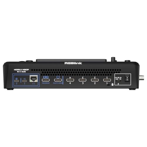 RGBlink mini-Edge SDI All in One Pro Live Streaming Multi-Camera Video Mixer Switcher Recorder with 4K HDMI/SDI Input,5.5" Screen,PTZ Control, NDI/UVC, 8-Ch Audio Mixer for Podcast, Content Creation - Image 3