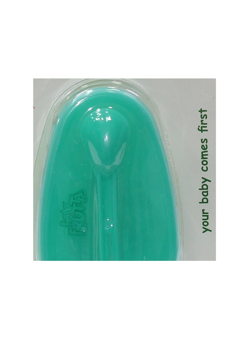 La Frutta Baby Plate and Spoon Set – Aqua - Image 3