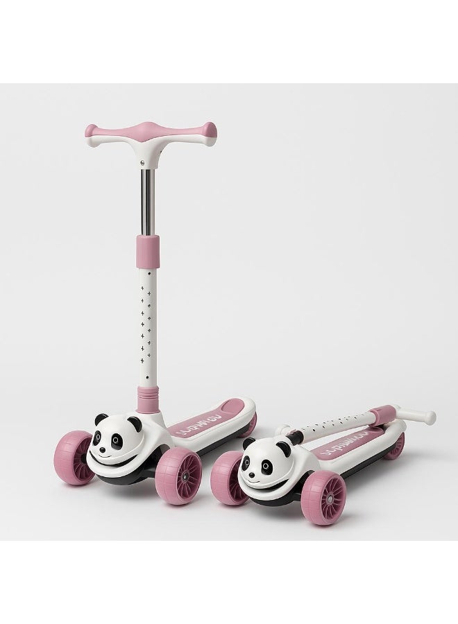 Safe 3-Wheel Kick Scooter for Kids with Adjustable Height, Flashing LED Wheels & Rear Brake (Ages 3+)