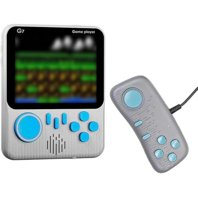 HANDHELD CONSOLE PORTABLE GAME CONSOLE WITH 666 CLASSIC GAMES 3.5 COLOR DISPLAY SUPPORT FOR 2 PLAYERS AND TV FOR TEENAGERS (GREY) - Image 1