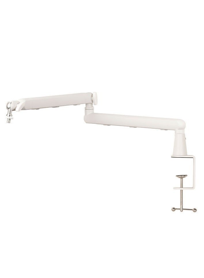 WALALLA Microphone Boom Arm Stand Low Profile Boom Arm Adjustable Mic Stand with Built In Cable Management 360° Swivel Mic Arm, Universal Multi-Function Stand for Mobile Phones and Tablets, White - Image 5