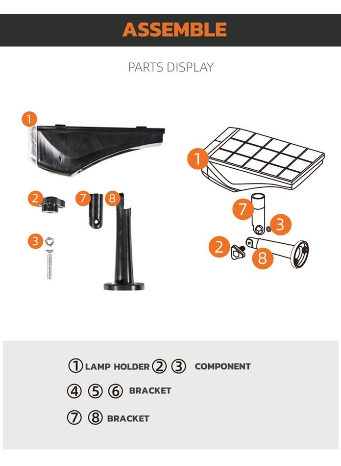 مودي كشاف شمسي بقوة 300 واط مع جهاز تحكم عن بعد، إضاءة خارجية عالية السطوع، مقاوم للماء بمعيار IP65، شحن شمسي سريع، إضاءة جدارية وحدائقية - Image 4