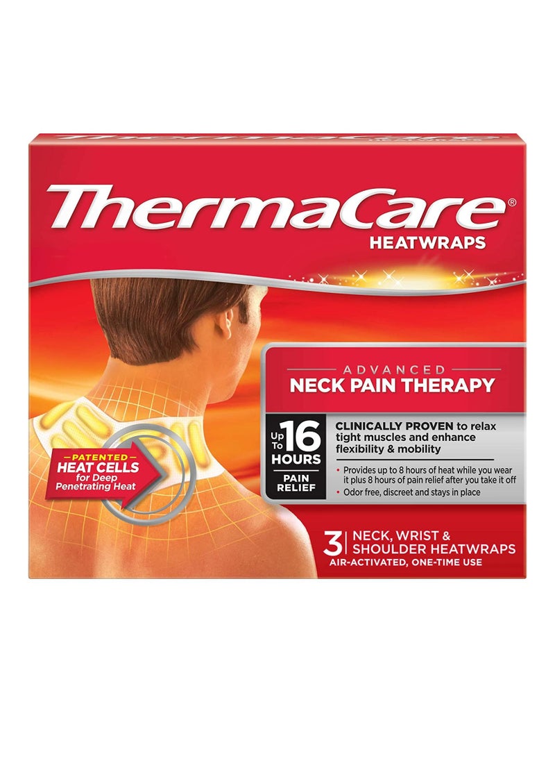 ThermaCare - Therma Care Air Activated Heatwraps Neck Wrist And Shoulder 3 Heatwraps - Image 1