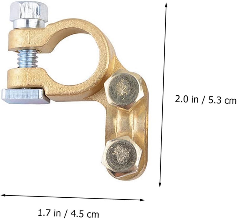 Vosarea Copper Battery Terminal Connector Set 1 Pair Heavy Duty Battery Clamps Compatible Vehicles Sturdy and Reliable Connection - Image 3