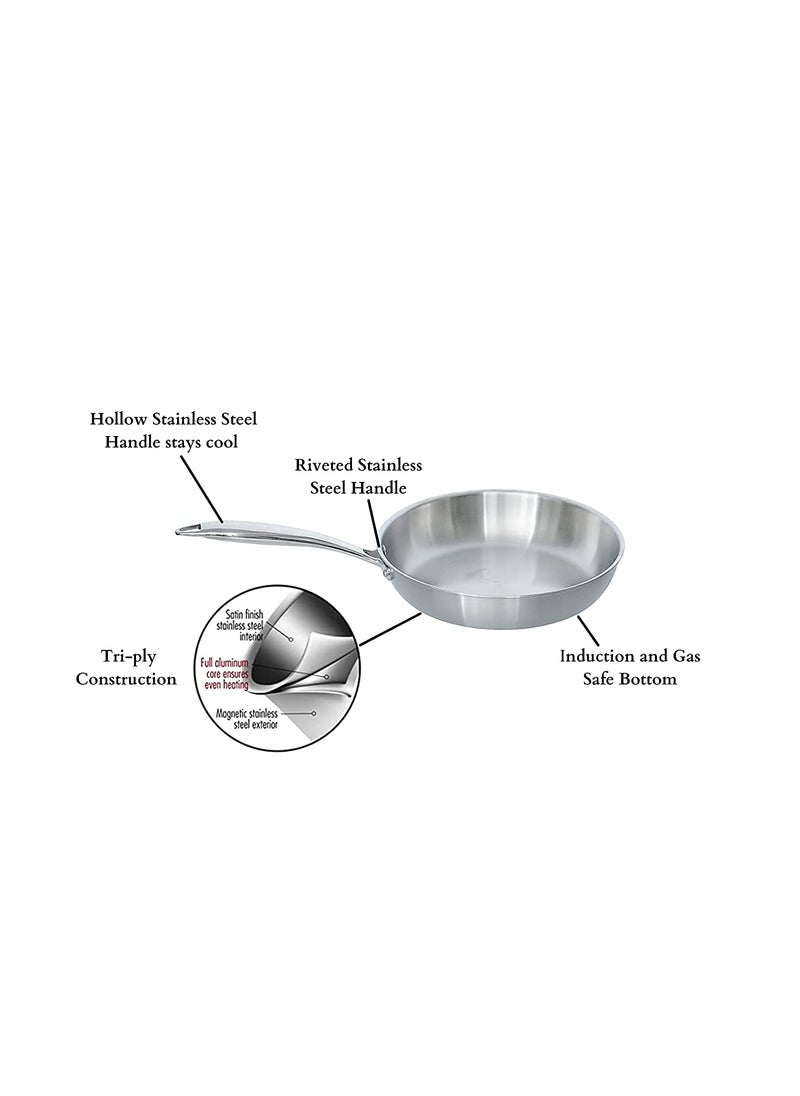 Viva - VIVA SMART'S Tri-ply Frying Pan Healthy Cooking (Zero Non-Stick Coating)(Stainless Steel+Aluminium+Stainless Steel PLY) (26) - Image 1