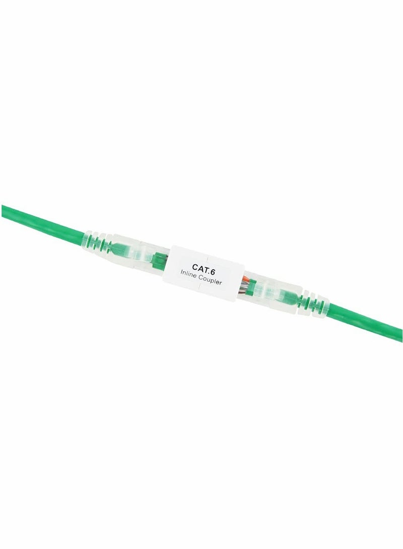 SYOSI RJ45 Coupler, Ethernet Coupler, RJ45 Connector for Cat5e/Cat6/Cat7 Ethernet Cable, Extender Adapter Female to Female, Mini Type, 10Pack (White) - Image 2