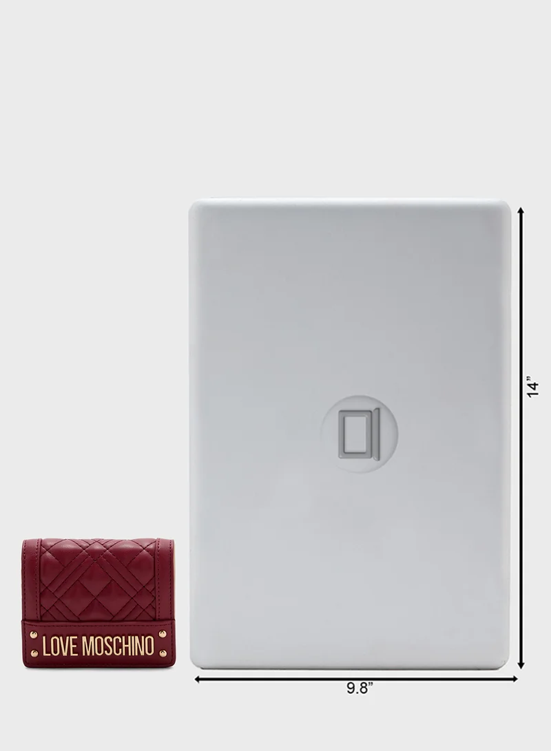 لوف موسكينو Logo Detailed Flap Over Wallet