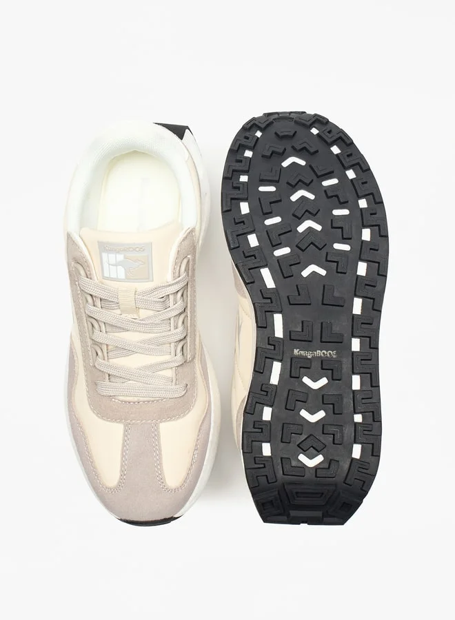 kangaROOS Women's Logo Detail Walking Shoes with Lace-Up Closure