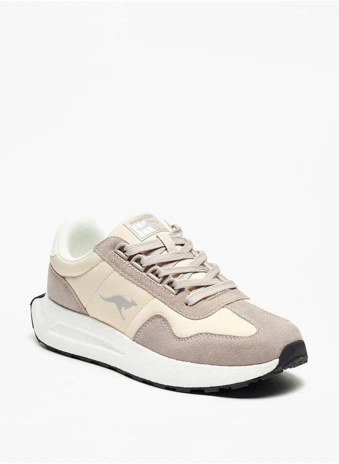 kangaROOS Women's Logo Detail Walking Shoes with Lace-Up Closure