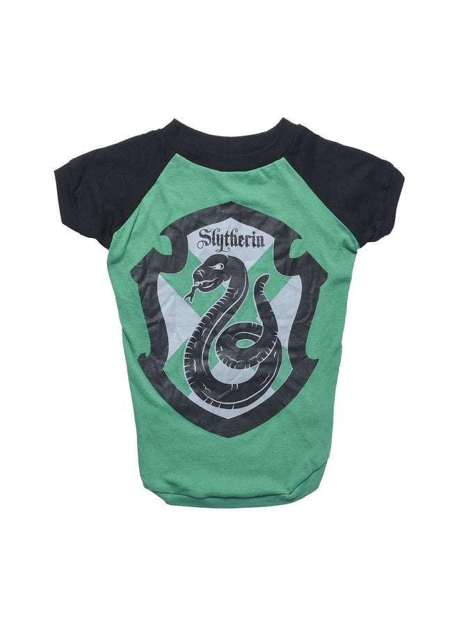 Harry Potter Slytherin Pet T-Shirt in Size Large | L Dog T-Shirt, Harry Potter Dog Shirt | Harry Potter Dog Apparel & Accessories for Hogwarts Houses, Slytherin, (FF19297) Green - Image 1