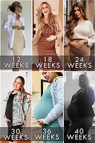 Ekouaer Women's Maternity Dress Rib Knit Sleeveless Baby Shower Dresses Casual Bodycon Pregnancy Clothes A Mint Green Small - Image 5