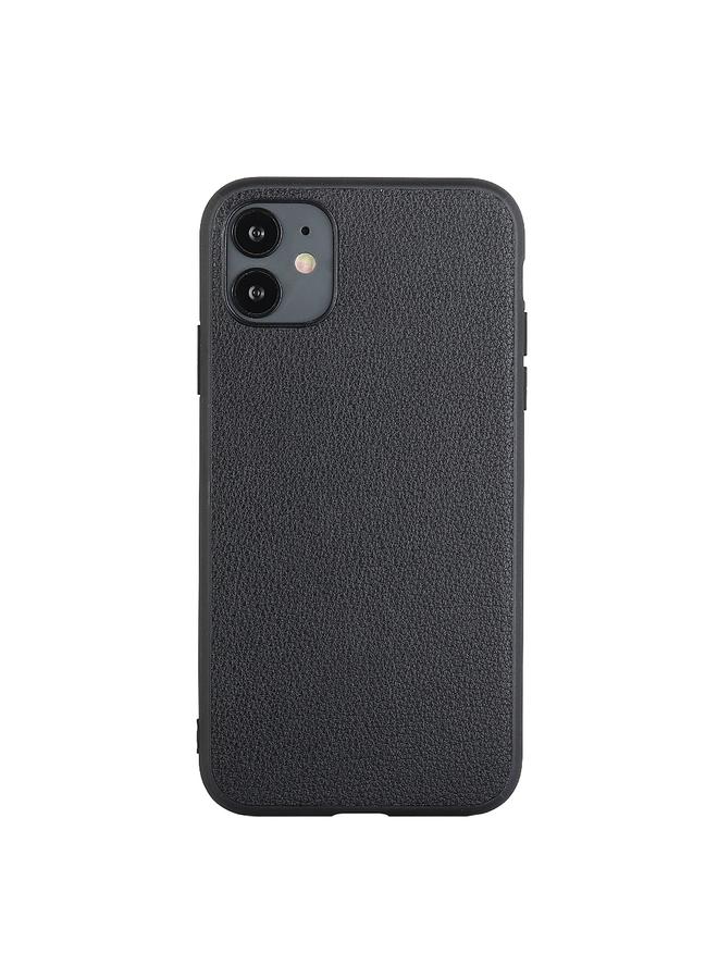 The Bros Phone Case For iPhone 12 Pro Max Bead Texture Genuine Leather Protective Phone Case  - Image 2